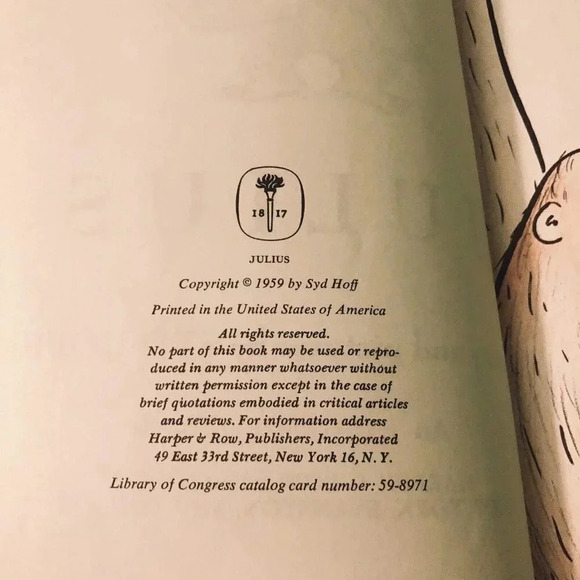 Vintage 1959 Julius by Syd Hoff An I  can Read Book Hardcover - Picture 10 of 16